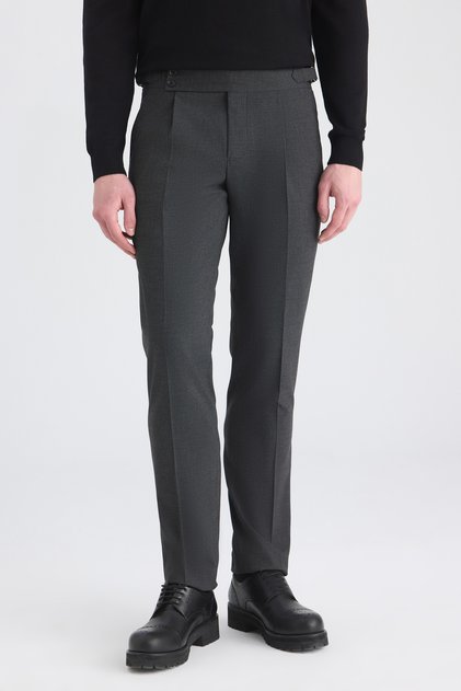 Anthracite Dobby Fabric Trousers
