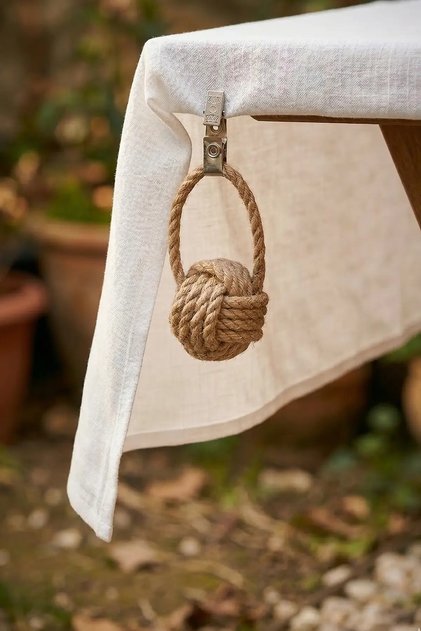 Decorative Tablecloth Weight Tablecloth Holder Made of 6 mm Thick Jute Rope 1 Piece Is the Price