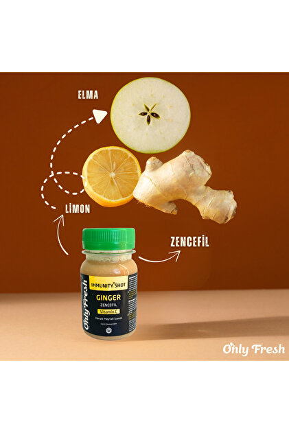 ONLY FRESH %100 Cold-Pressed Zencefil Shot 6'lı Paket Bağışıklık