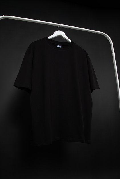 816 Design Siyah Basic Premium Oversize Tshirt