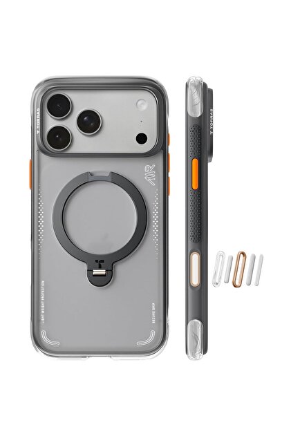 TORRAS iPhone 17 Pro Uyumlu O Stand Spin Air Serisi Magsafe Kılıf