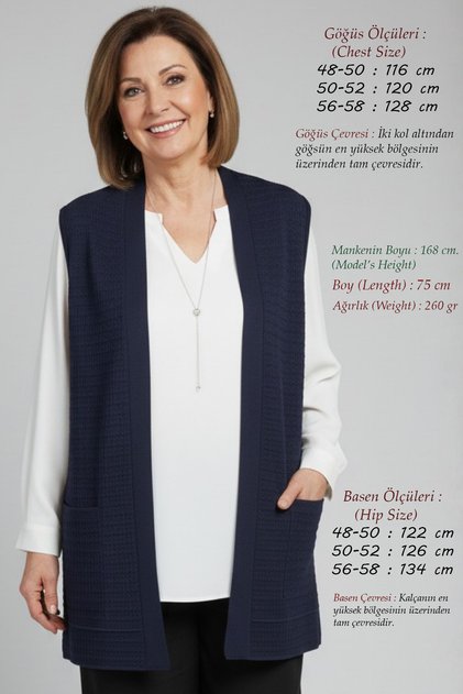 Knitwear Large Size Women's Thin Steel Mesh Spring Summer Non-Pilling Mother High Quality Navy Blue Vest