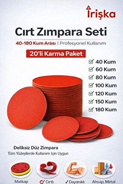 Genel Markalar 10ad Flap Disk Metal Ahşap Zımpara 80 Kum 10'lu