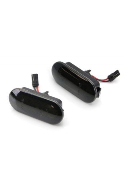 Set de 2 semnalizatoare LED fumurii pentru aripi VW Golf 3, 4, Bora, Passat, Sharan, Polo