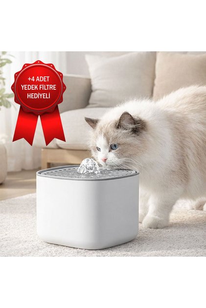 Lotte Kedi Su Pınarı (4 Adet Yedek Filtre Hediyeli )