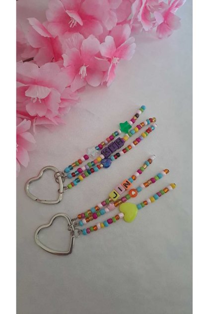 Bts V Jin Keychain Hearts Keychain