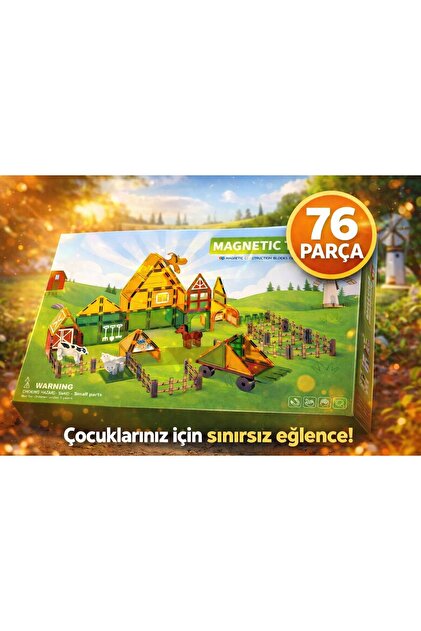 nöbetçi oyuncakçı onlinebazaar oyuncağın yeni Magnetic Tiles 76