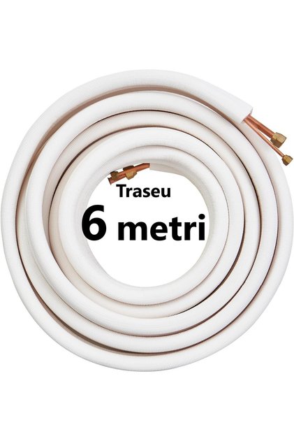 Kit 6 metri Teava Cupru 1/4'', 3/8'' pentru instalare, montaj Aer conditionat 9000 - 12000 BTU/h