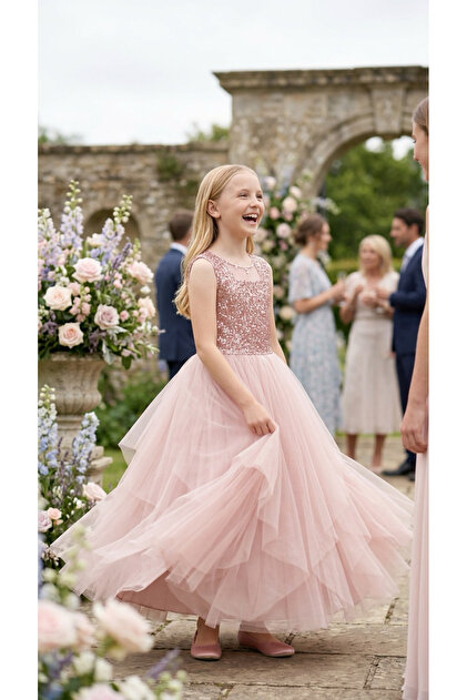 Lindissima Sequined Girls' Evening Dress 10-14 Years Old, Fluffy, Princess Model, Graduation, Wedding- Trendyol Lindissima Sequined Girls' Evening Dress 10-14 Years Old, Fluffy, Princess Model, Graduation, Wedding- Trendyol