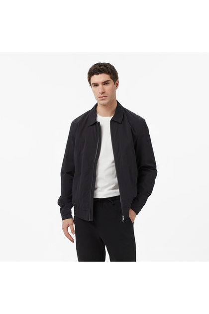 Guess Knitted Windbreaker Warm Touch 186 Erkek Siyah Rüzgarlık