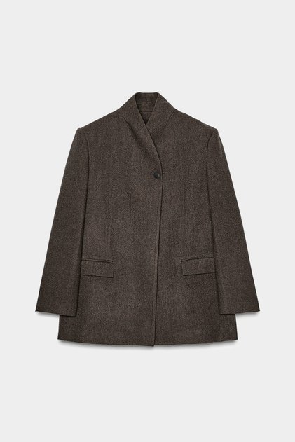Premium Noar Herringbone Wool Mixed Woven Jacket