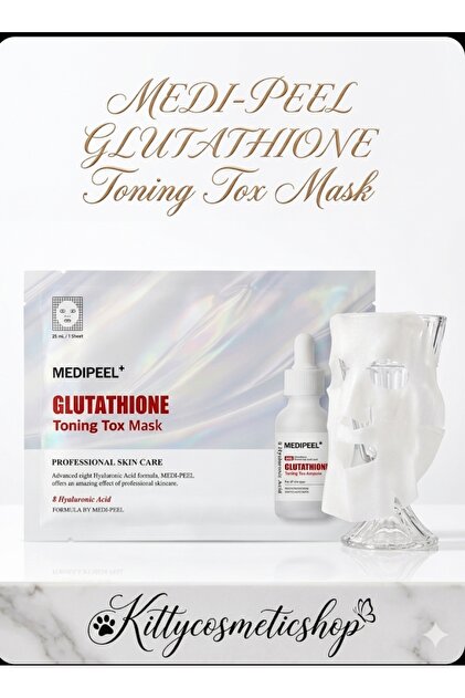 medi peel glutathione toning tox mask Medipeel Glutathione Toning Tox Mask 25 ml * 5 Pcs Whitening Tonic Facial  Mask- Trendyol main image 1