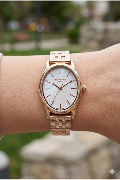 Rose Gold Women's Wristwatch | 24 mm Steel Case, Rose Gold Band, Dial