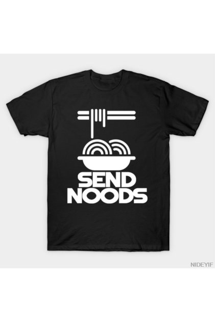 Retro Funny Quote Noods Essential Meme Food T-Shirt for Men Women 100% Cotton t Shirts