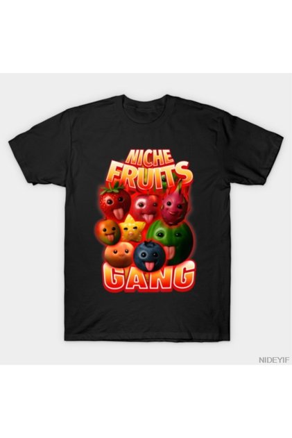 Silly Ai Fruits Gen Z Brainrot Niche Fruits Gang Men's Women's T-Shirt 100% Cotton T-Shirts Kıs