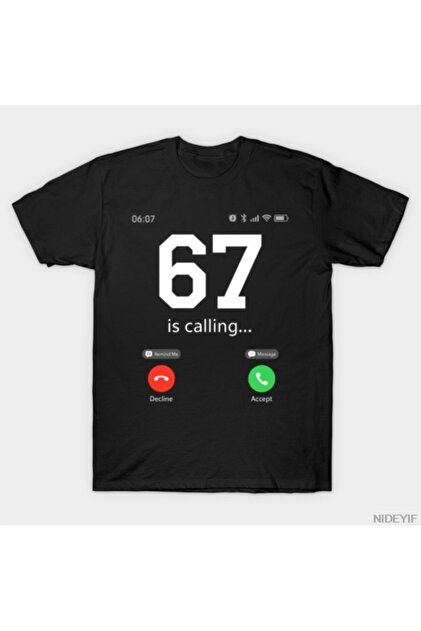 67 Is Calling Meme Six Seven Brainrot T-Shirt 100% for Men Women Cotton Lu Tshirts K