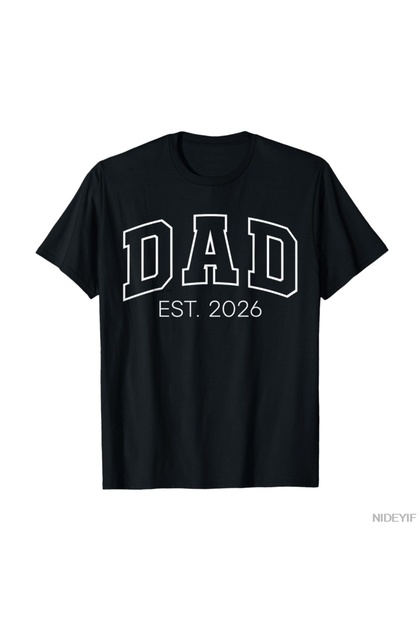 I Was Introduced as Dad 2026 Written for the First Time I'M Going to Be a Dad T-Shirt 100% for Men and Women