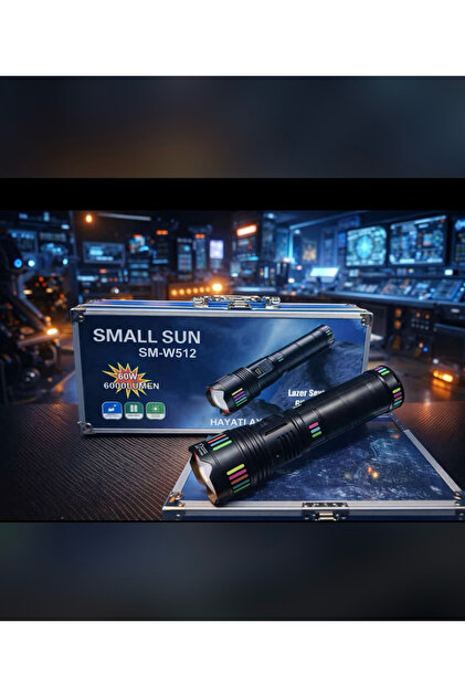 Small Sun SM-W512 Profesyonel Lazer LED El Feneri - 60W 6000 Lümen