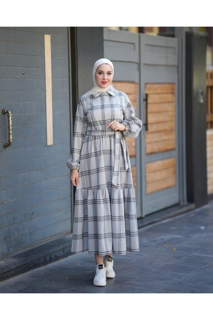 Winter Checkered Dress