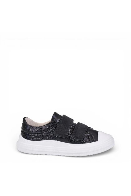 1002 Orthopedic Girl Black Glittery Sneakers