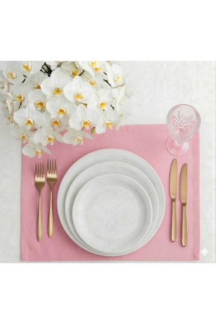 Velvet-Textured Placemat 6 Napkin Supla 40X40 cm