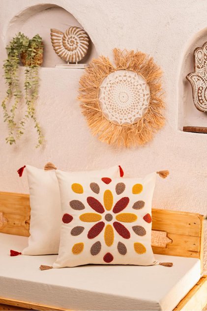 Bohemian Cushion 42 cm X 42 cm Retro Floral
