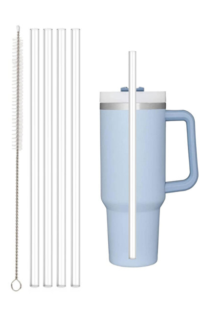 Tritan Material Replacement Straw Compatible with All Brands and Models 1.18 Lt, 0.89 Lt Cuttable 4 Pieces
