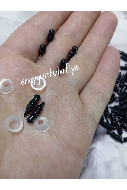 20 Çift 4mm Vidalı Göz, Amigurumi göz, Minyatür Oyuncak Gözü