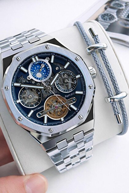 Automatic and Self-Winding Solar and Moonlight Dial Men's Wristwatch with 2 Year Warranty Bfc.M3571.S3