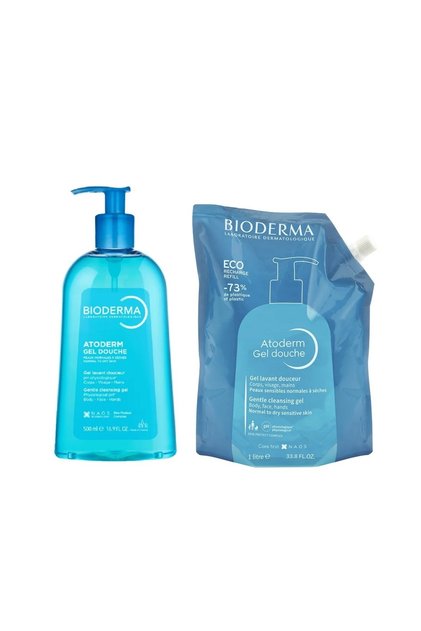 Душ гел Atoderm 500 мл + пълнител за душ гел Atoderm 1000 мл