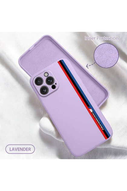 iPhone 16 Pro Max Compatible Soft Silicone Phone Case with Velvet Camera Protections Bmw Pattern