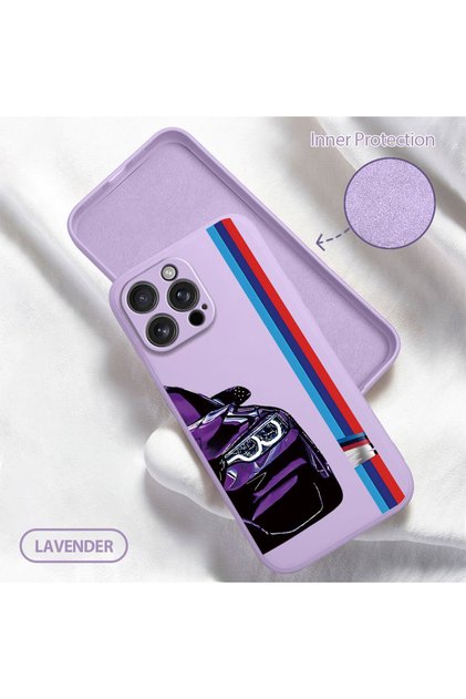 iPhone 16 Pro Max Compatible Bmw Pattern Soft Silicone Phone Case with Velvet Camera Protections