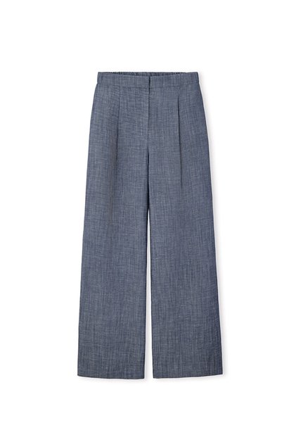 Denim görünümlü wide leg pantolon