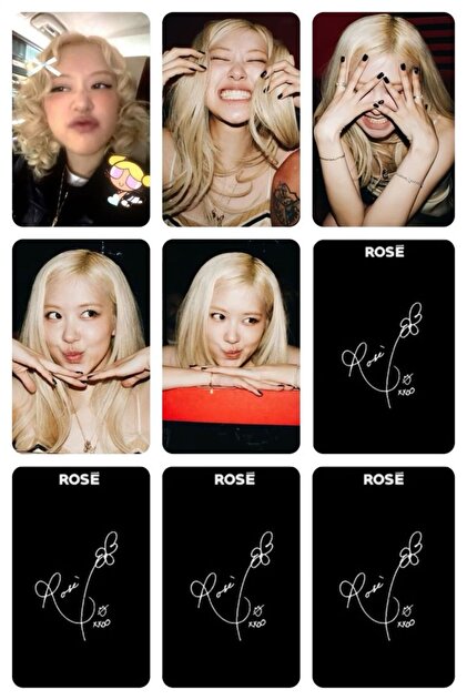 sevimliflower ROSE BLACKPİNK 1 ADET FOTOKART PVC KAPLI 9*6 CM 7