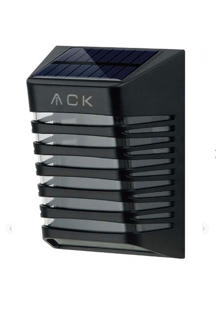Sıyah Solar Led Cıt Aplık Ag60-09851 Ip54 3000k