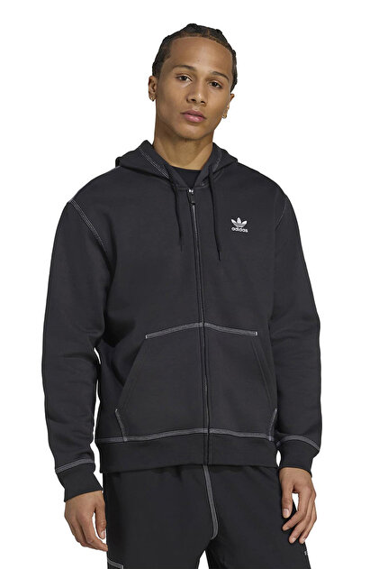 hajism1969　2本 adidas Erkek Günlük Kapşonlu Sweatshirt Essentials Fzhd Jw0969
