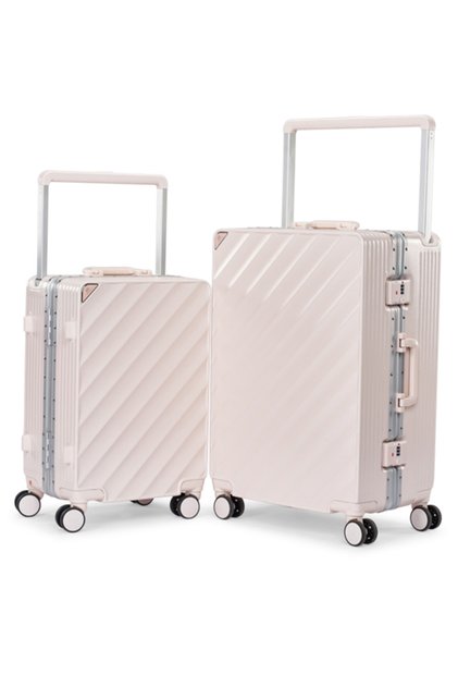 Lemra travel bag set made of polycarbonate, consisting of two pieces, measuring 24"-20" inches.