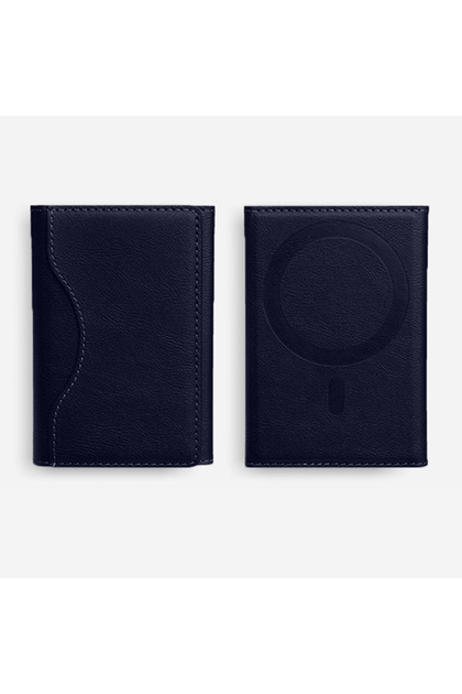 Magsafe Magnetic Foldable Stand Compatible with iPhone 16-16 Pro 16 Pro Max Leather Card Holder Wallet