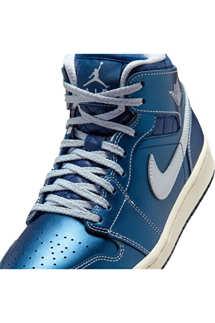 Nike Air Jordan 1 Mid SE 'Metallic Blue'Basketbol Ayakkabısı