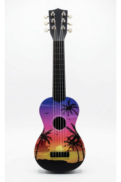 6 Telli Grafit Desenli Çocuk Gitarı