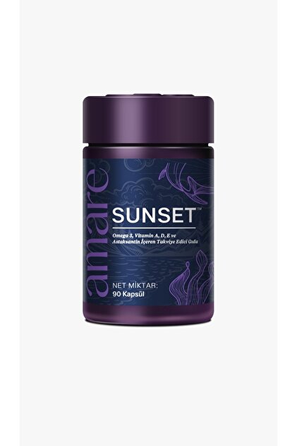Amare Global Sunset Omega 3 Balık Yağı Astaksantin Ve Vitamin A D E Takviye Edici Gıda 90 Kapsül