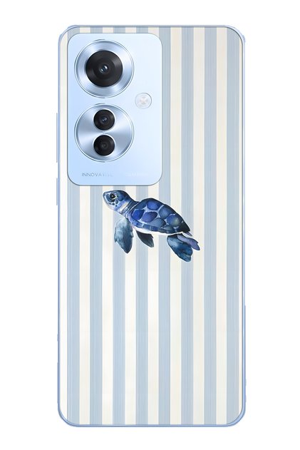 Oppo Reno 11F 5g Compatible Sea Turtle Patterned Transparent Phone Case