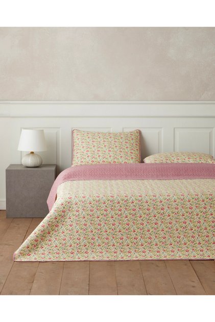 Scarlet Bloom Double Bedspread Set 200X220 cm Red