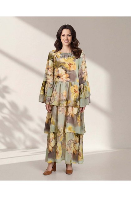Women Multicolour Floral Maxi Dress