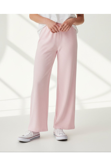 Senior Girls Pale Pink Jacquard Culottes