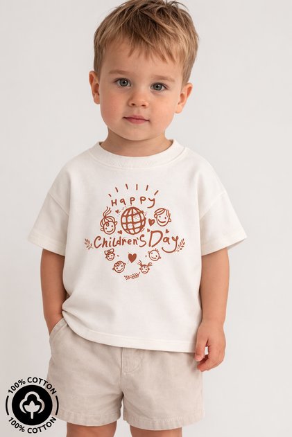 Unisex Crew Neck April 23, Printed 100% Cotton of Oversized T-Shirts Baby-Child
