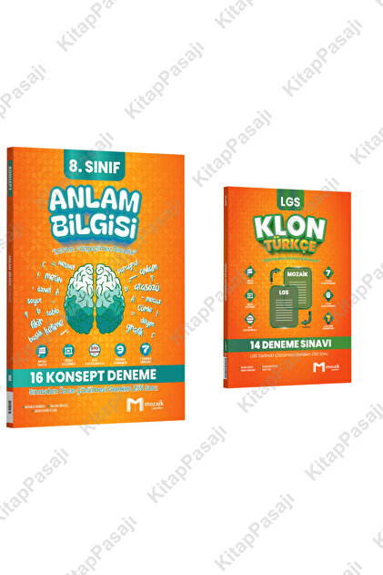 Mozaik Yayınları 8. Sınıf LGS Türkçe Klon ve Anlam Bilgisi Konsept