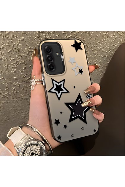 Samsung Galaxy A17 4G/5G Compatible Unbreakable Silicone Cute Star Patterned Printed Cover