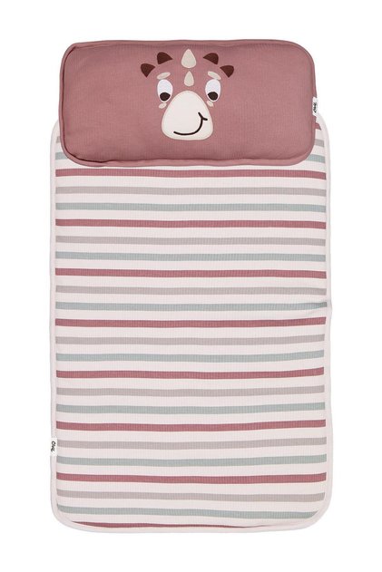 Line Print Bottom Opening - Beige