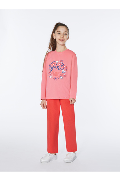Girl's Cotton Long Sleeve Pajama Set - Seasonal Comfortable Fit